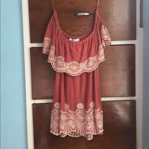 Strapless embroidered blouse